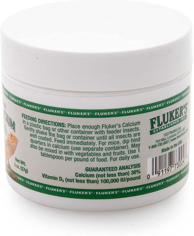 Flukers Calcium Reptile Supplement with added Vitamin D3 - 2oz.