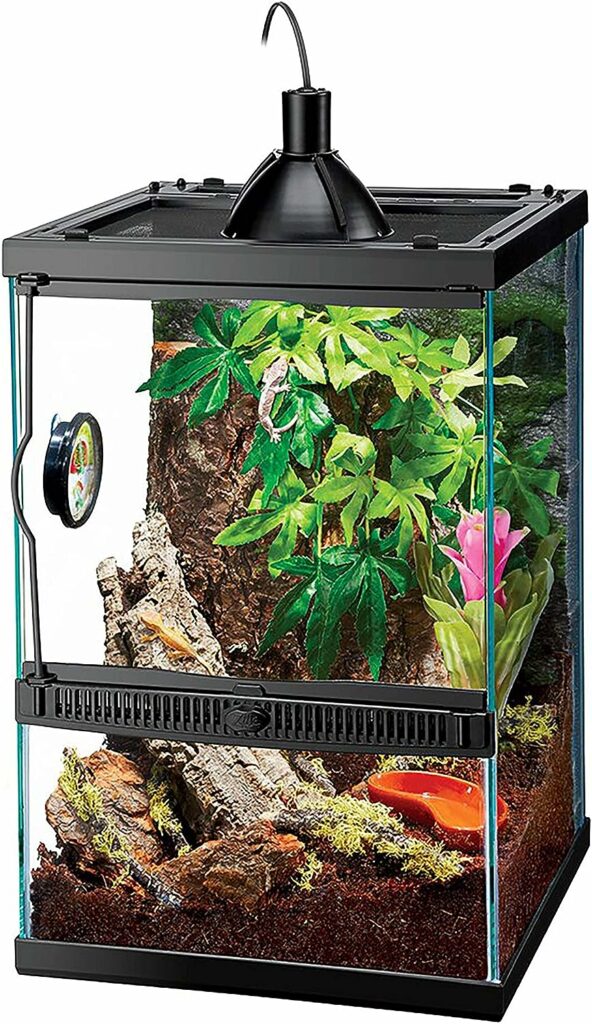 Zilla Tropical Vertical Habitat Starter Kit for Small Tree Dwelling Reptiles Amphibians Like Geckos and Frogs 11 GAL