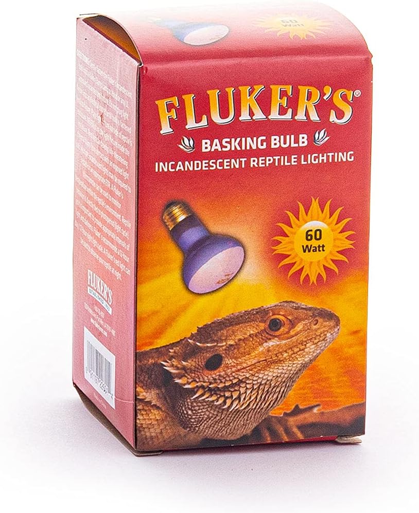 Flukers Basking Spotlight Bulbs for Reptiles Black, 60 Watts, Black, 1 Count (Pack of 1)