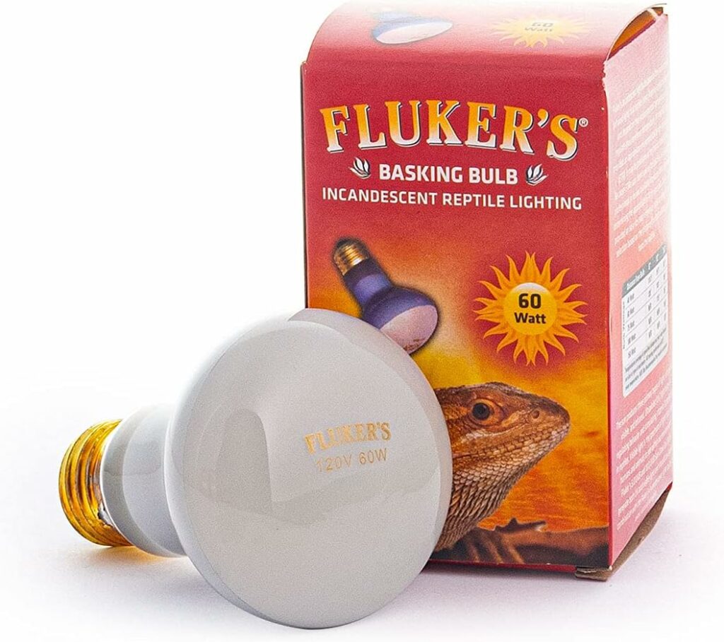 Flukers Basking Spotlight Bulbs for Reptiles Black, 60 Watts, Black, 1 Count (Pack of 1)